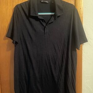 Travis Mathew mens polo golf shirt size XL Black  RN 123280
